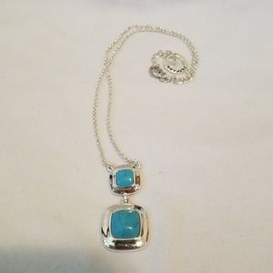 Crown Trifari Faux Turquoise necklace